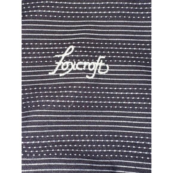 Foxcroft Women’s Wrinkle Free Button Up Top Dark Gray Black Stripe 16 office - Picture 4 of 9